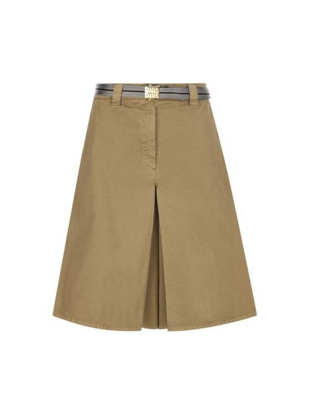 25SS 미우미우 숏 스커트 MG238116MSF0393 P25 GREEN