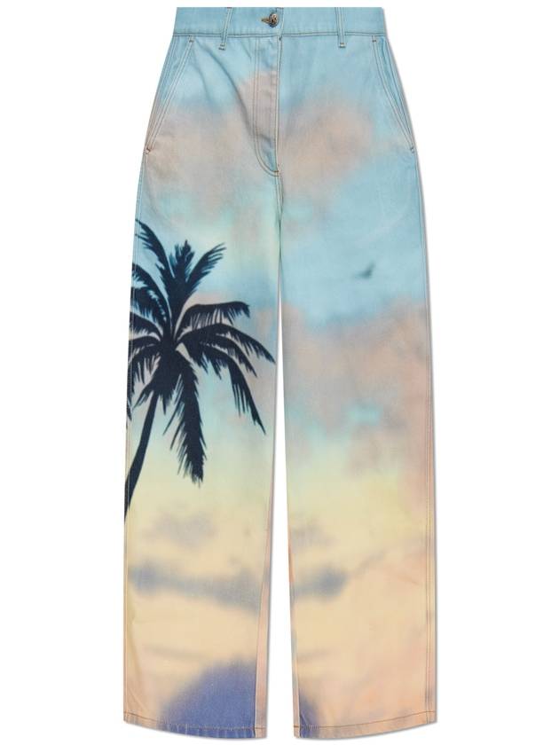 Palm Angels Jeans With Print  Women's  Multicolour