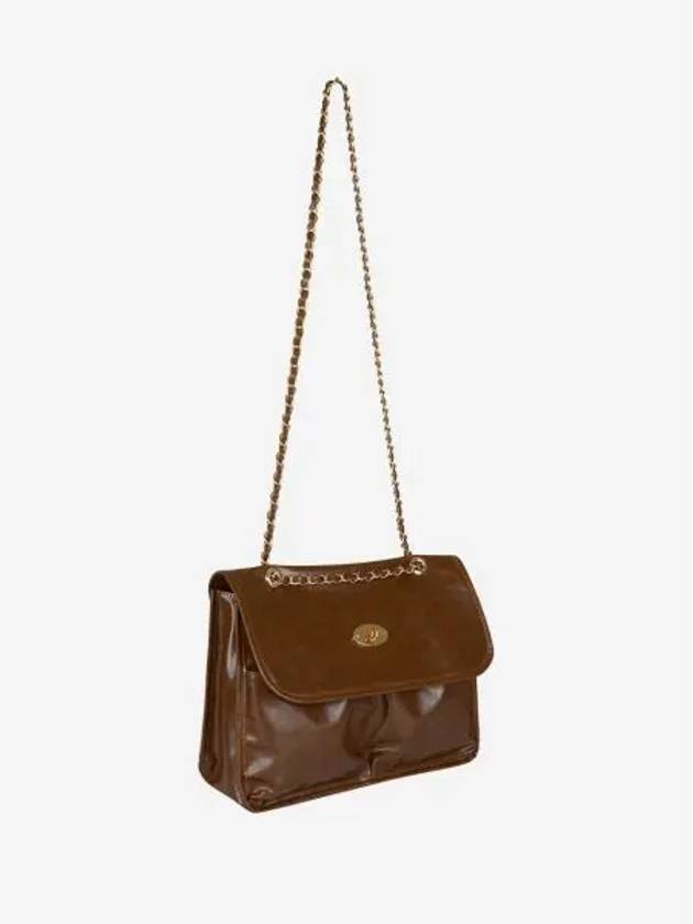 아노에틱 ANC 플랩 빅 숄더 백 브라운 Anoetic Anc Flap Big Shoulder Bag Brown