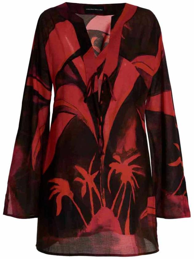 루이자 발루 프린트된 짧은 카프타노 1141111001