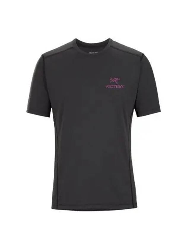 아크테릭스 모투스 아크워드 크루 SS 티셔츠 그루비 블랙 헤더 Arc'teryx Motus Arcword Crew SS T Shirt Groovie Black Heather