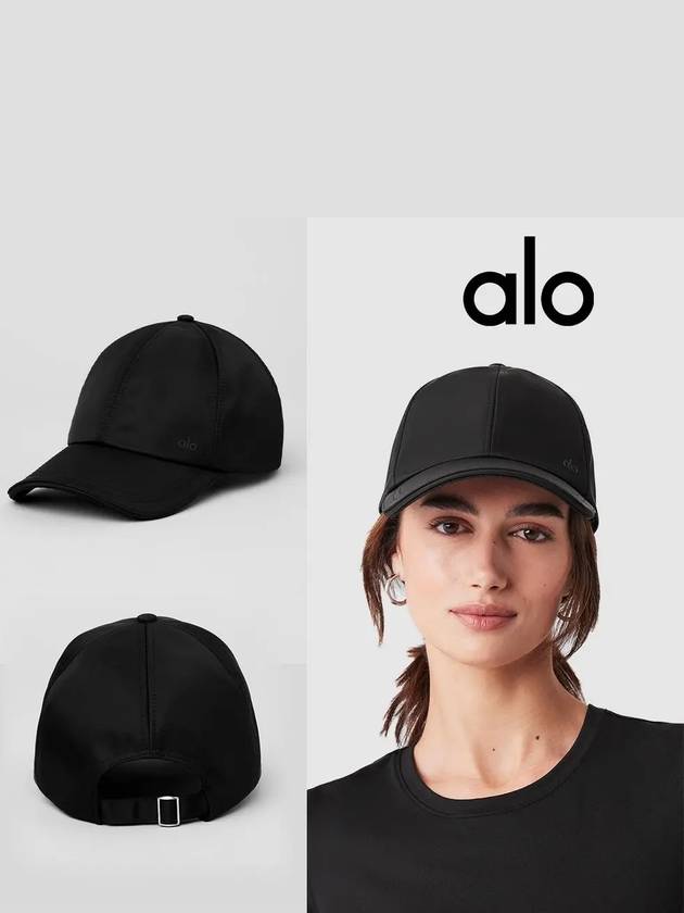 알로요가 모자 새틴 오프 듀티 볼캡 블랙
