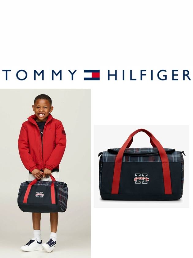 타미힐피거 여행가방 글로벌 스트라이프 체크 미니 더플백 24년 신형