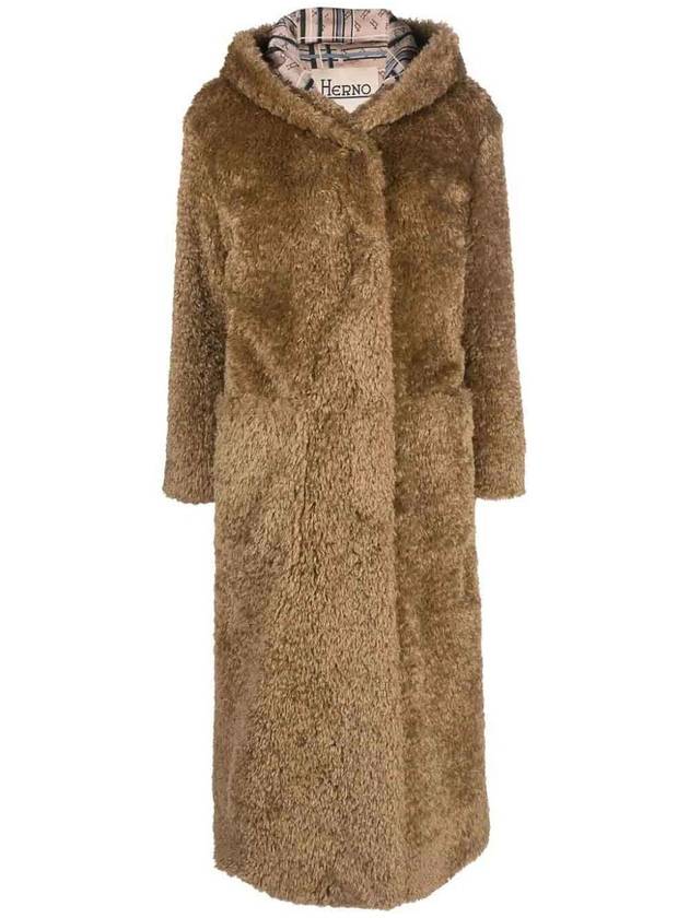 Herno Coat in curly faux fur