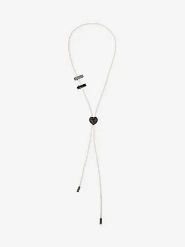 센티멍 넘버 483 하트 코드 락 네크리스 블랙 아이보리 Sentiments No.483 Heart Code Lock Necklace Black Ivory
