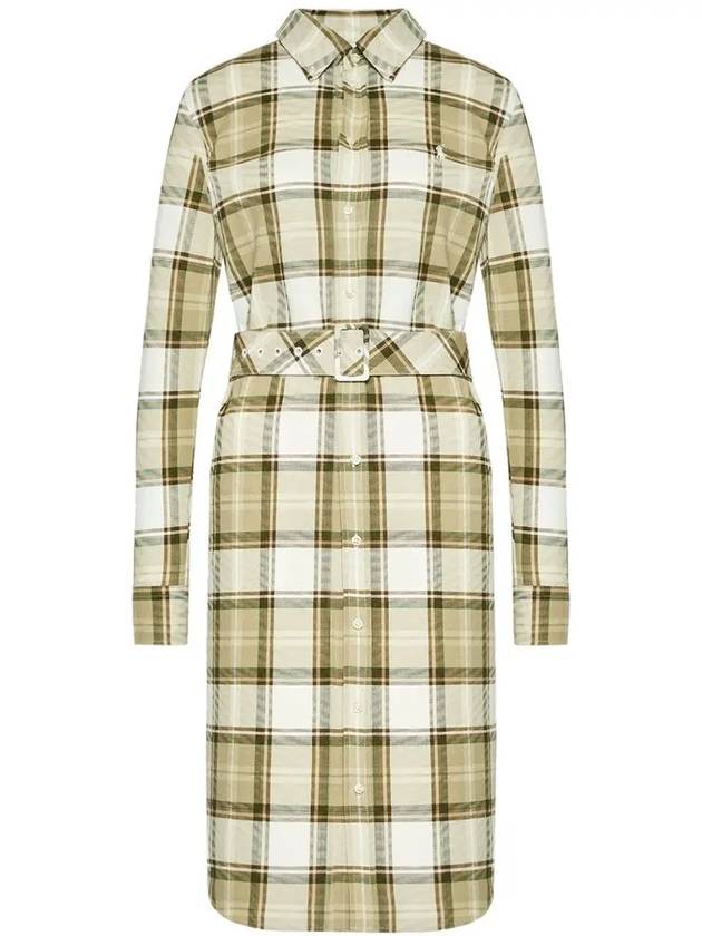 23FW 여성 체크 벨티드 셔츠 원피스 211856692 001