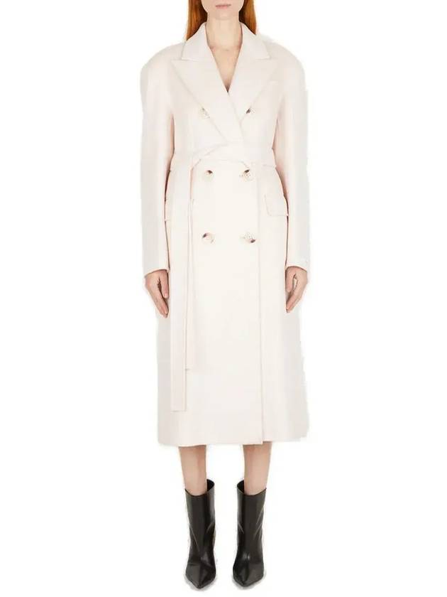 Sportmax 벨티드 더블 브레스티드 코트 20161123600_002