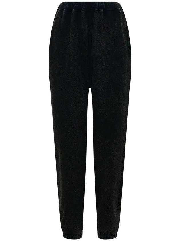 양자리 로고 프린트 신축성 허리띠 조깅 팬츠 SSAR30002_BLK