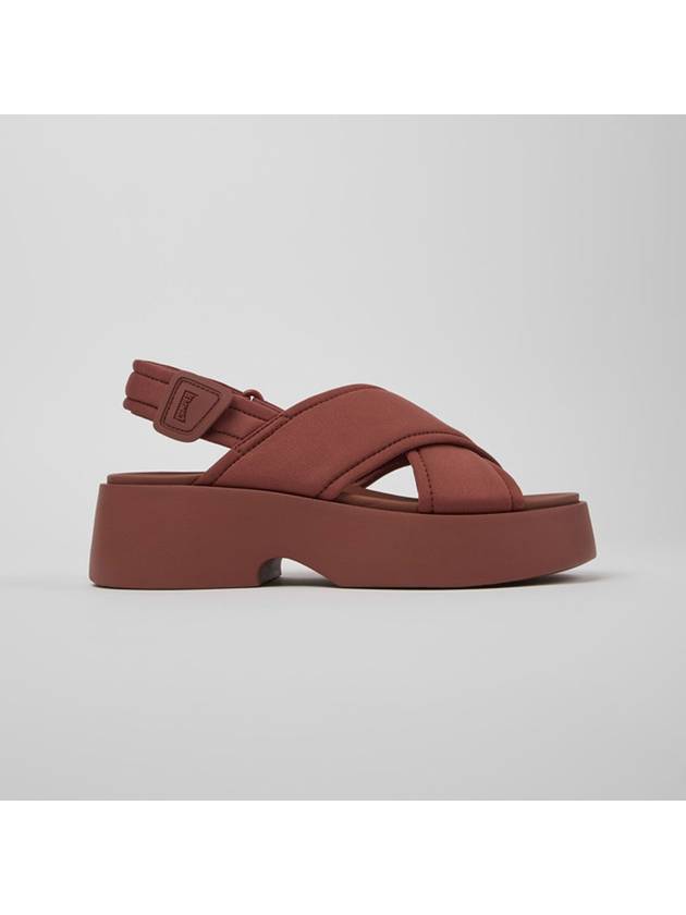 캠퍼 여성 타샤 Tasha 크로스 스트랩 샌들 신발 Red