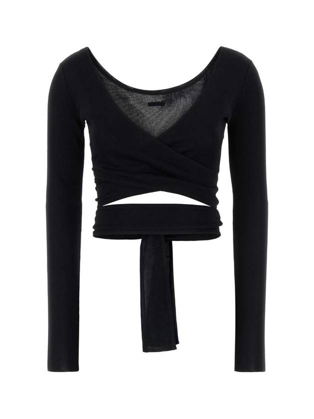 페라가모 블랙 비스코스 카디건 113442782986 NERO