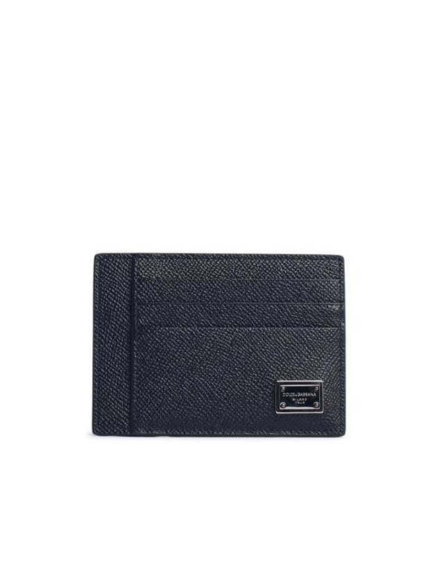 돌체앤가바나 플라크 로고 카드 지갑 블랙