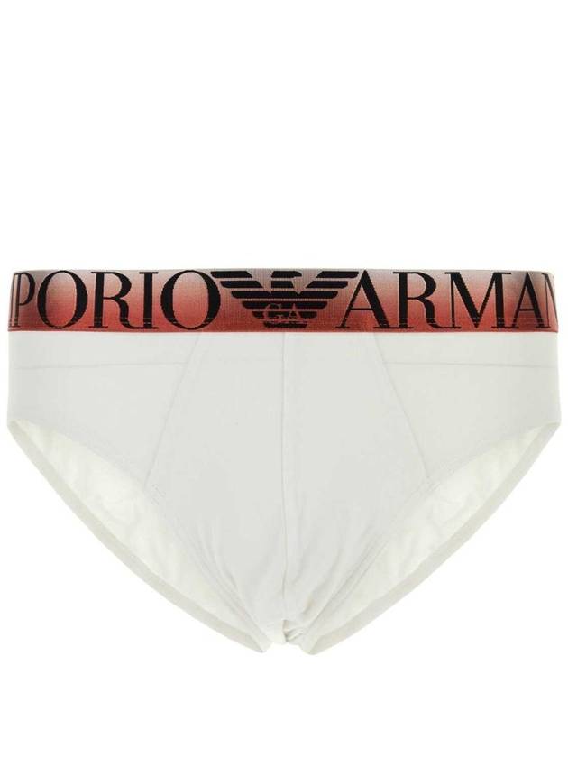 엠포리오아르마니 화이트 스트레치 코튼 브리프 EM000229AF10784 U0002