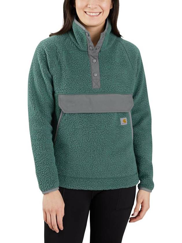 칼하트 여성 플리스 쿼터 스냅 프런트 자켓 재킷 Slate Green