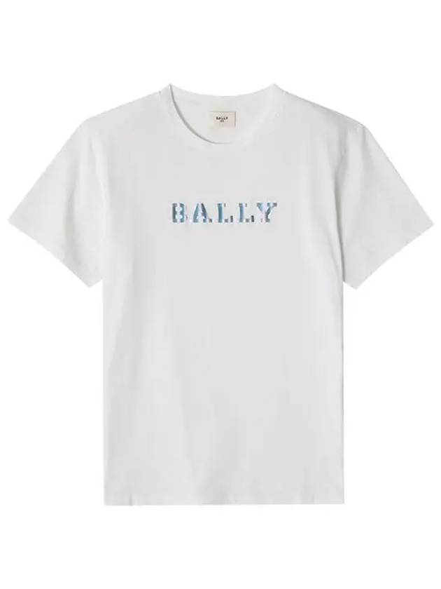 발리 BALLY MJE057 7S319 U101 로고 남성 반팔티