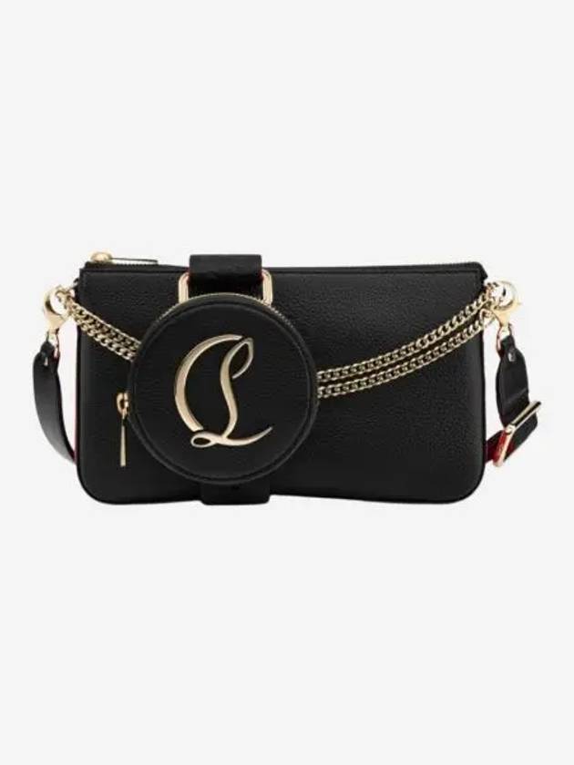 크리스찬 루부탱 루빌라 카프 레더 하이브리드 크로스바디백 블랙 Christian Louboutin Loubila Hybrid Crossbody Bag Calf Leather Black
