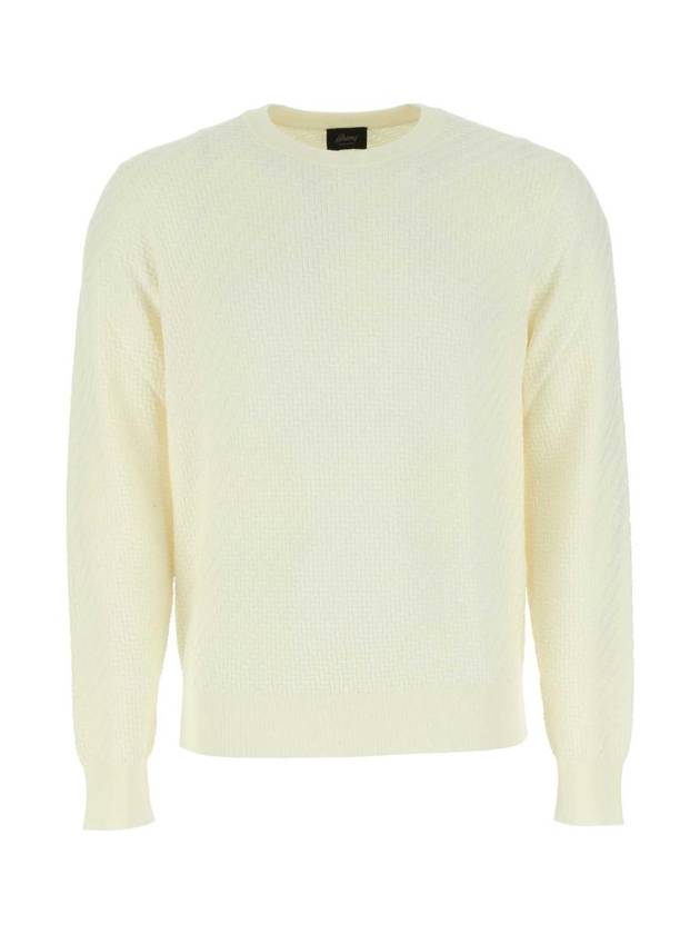 BRIONI 아이보리 코튼 블렌드 스웨터 UMQ90LPAK22 1800