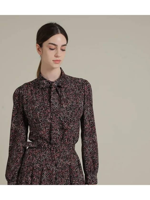 RS9seoul 스페셜 패턴 오로라 벨트 롱 원피스