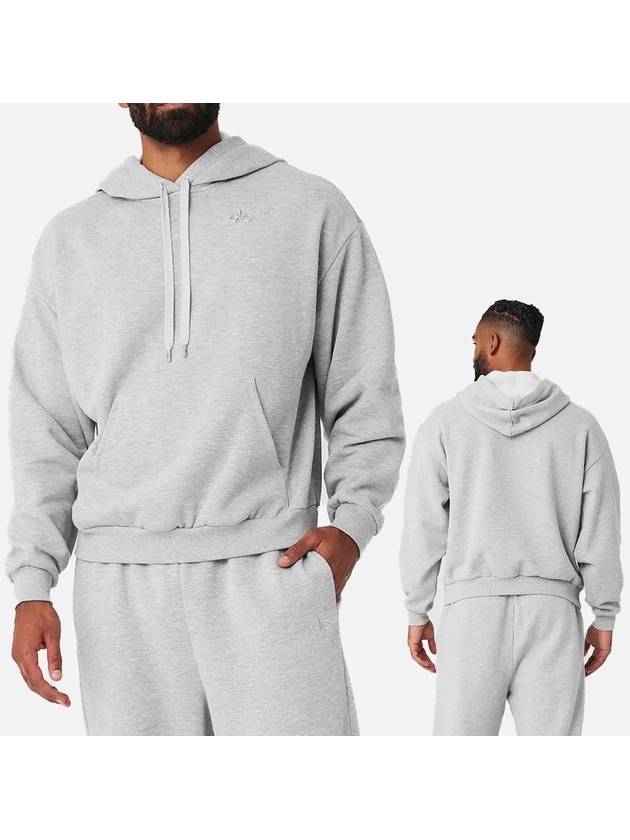 alo 알로 요가 남자 아콜레이드 후드 티셔츠 그레이