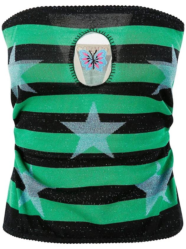 Cormio Mavi 스트라이프 뷔스티에 탑 MAVI_NERO