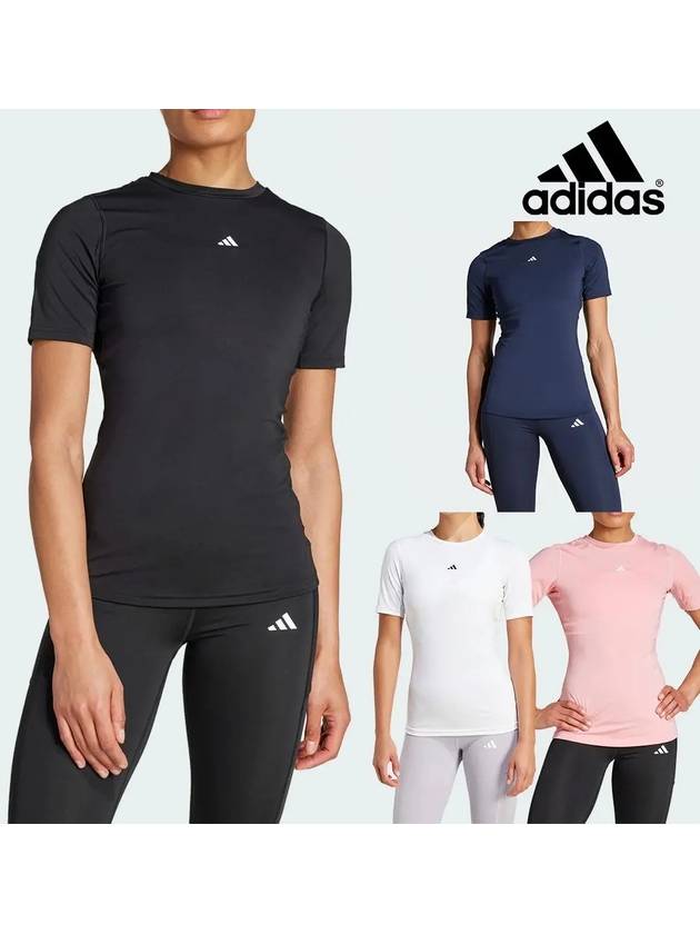 아디다스 반팔 여성 훈련 운동 테크핏 탑 티셔츠 4컬러