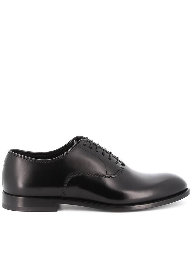 Doucal's Brushed leather black Oxford shoes