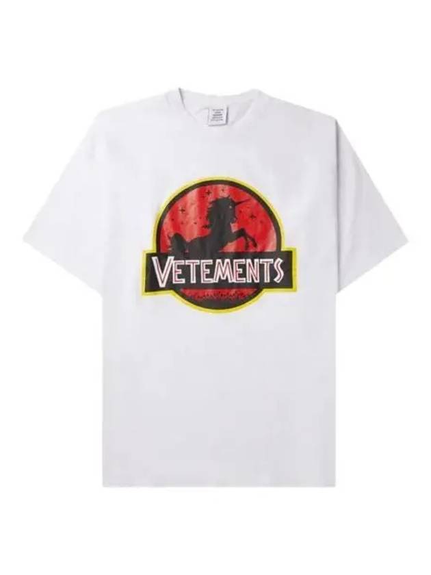 베트멍 와일드 유니콘 티셔츠 화이트 Vetements Wild Unicorn T Shirt White