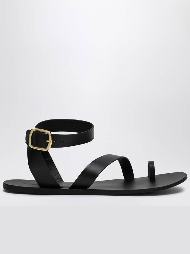 Manebi Black leather gladiator style sandals