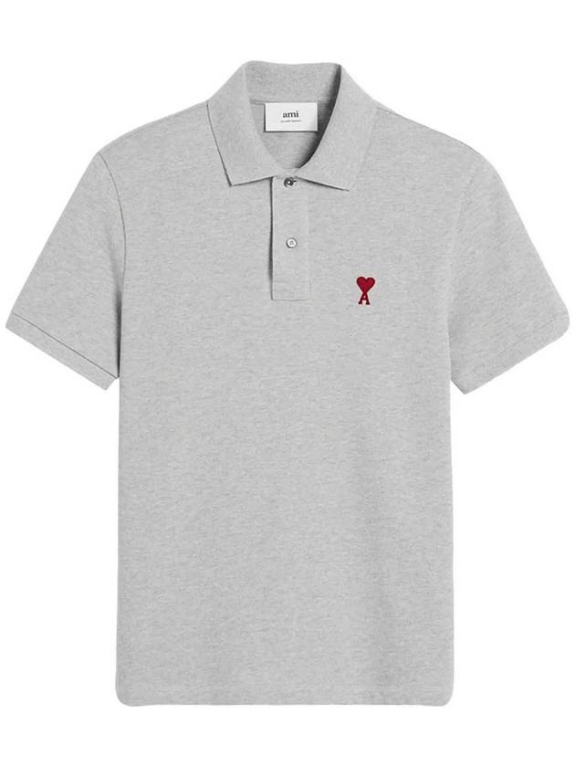 Ami Paris De Coeur Organic-Cotton Polo Shirt