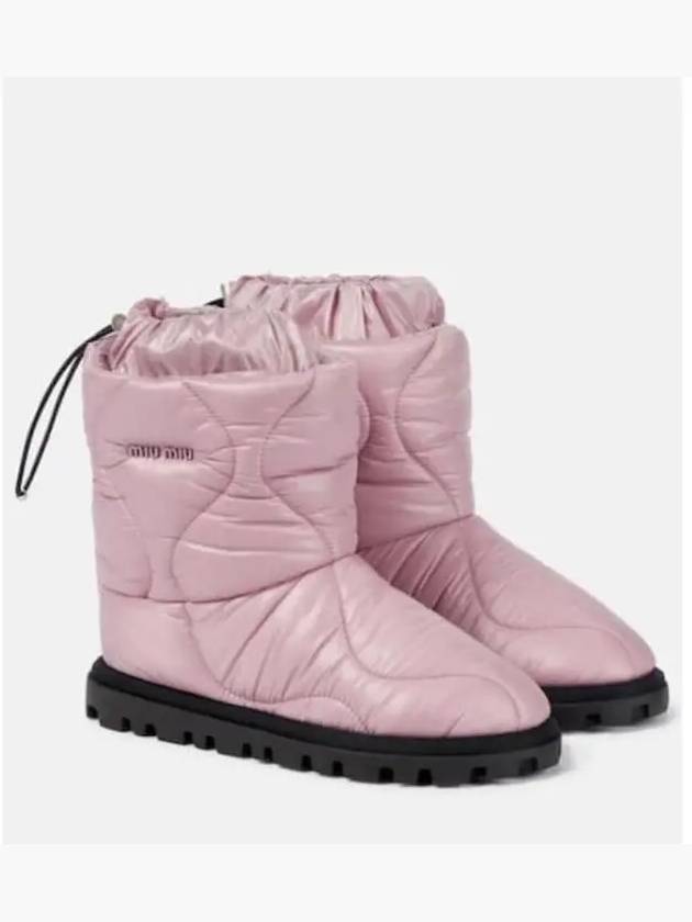 미우미우 로고 스노우 부츠