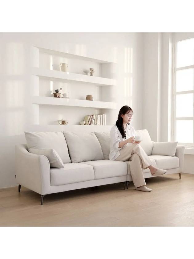 착불 폴로까사 물망초 4인용 아쿠아텍스 스웨이드 패브릭소파