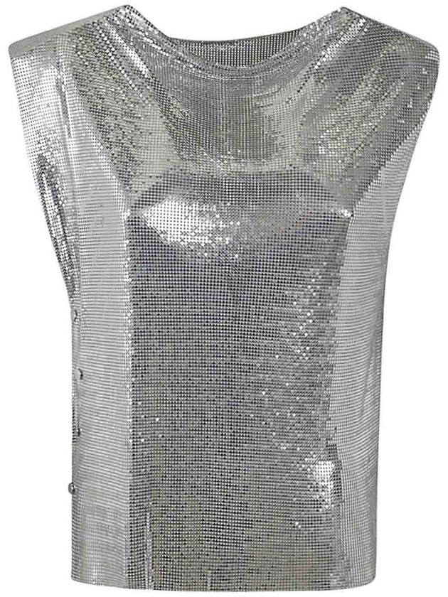 Paco Rabanne Draped Mesh Top