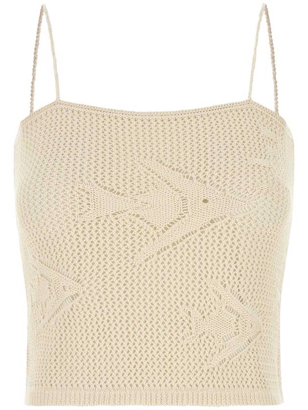 25SS Bode 샌드 crochet Angel 피쉬 탑 WRS25KT028 CREAM