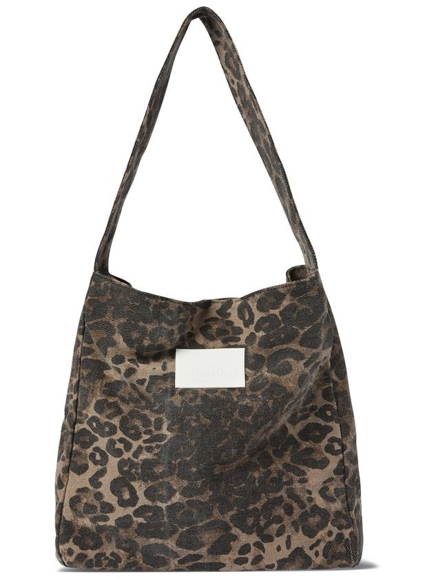 더그린랩_레오파드 호피 인포켓 숄더백_모카무스