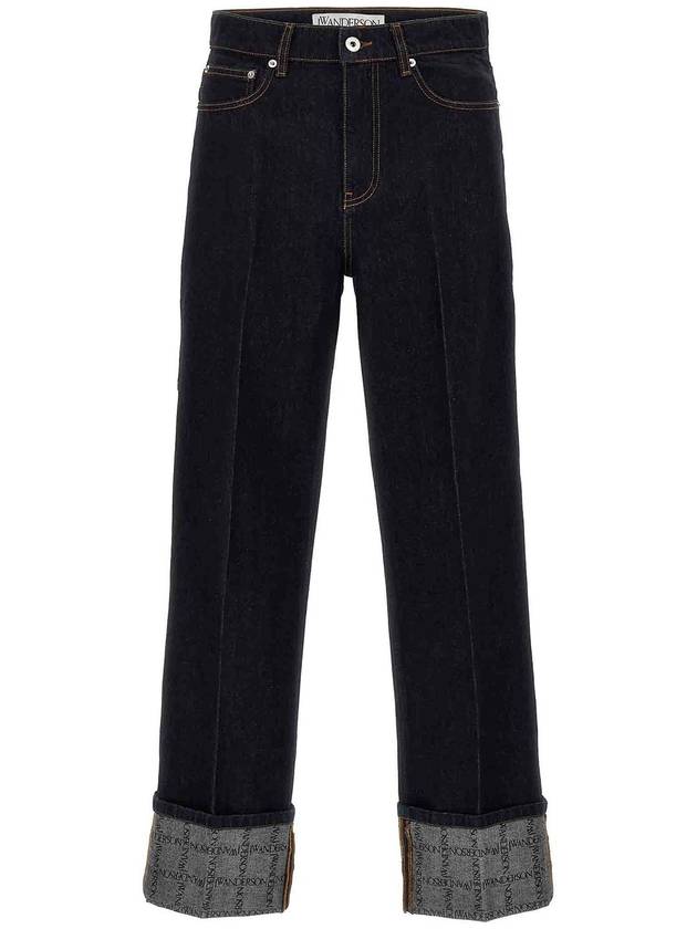 J. W. Anderson Logo Grid Turn Up Workwear Jeans