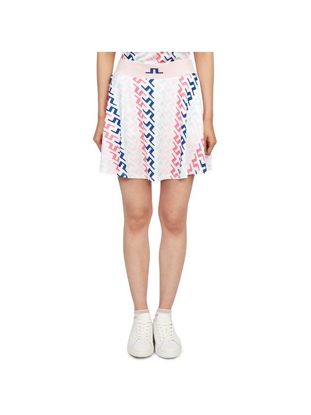 제이린드버그 졸린 프린트 A라인 스커트 핑크 페인티드 브릿지