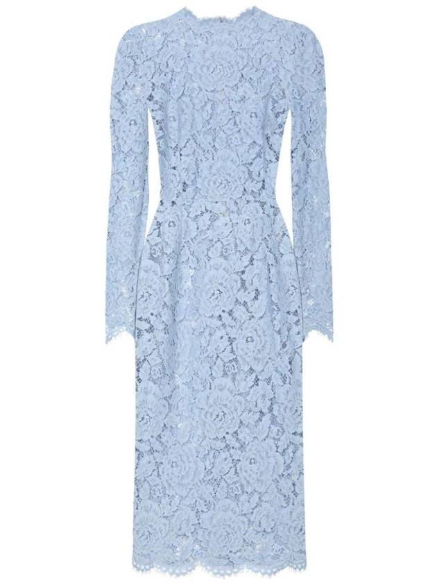 돌체앤가바나 플로럴 레이스 바디콘 미디 드레스 F6M0DTHLM7L