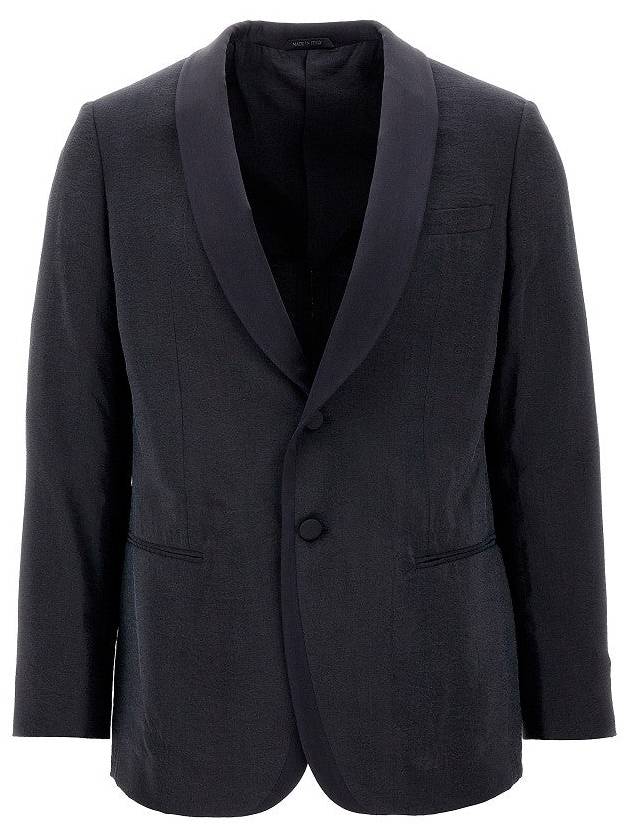 GIORGIO ARMANI Silk-blend Soho line tuxedo jacket