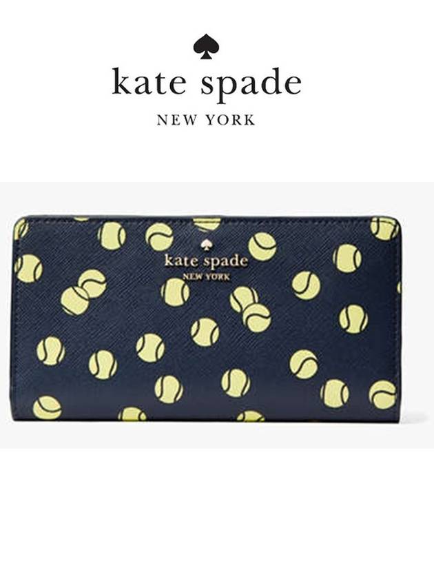 케이트스페이드 테니스 토스 라지 슬림 2단 지갑 KF497