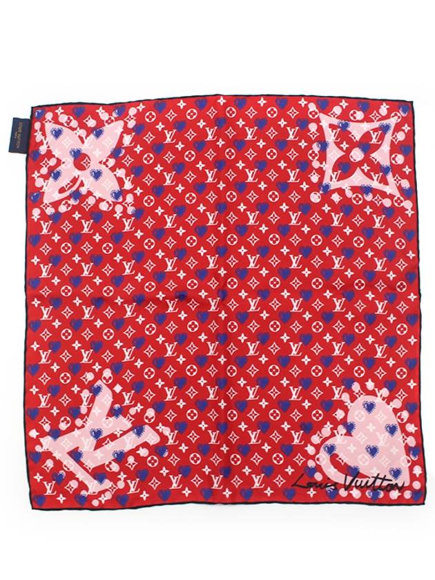 루이비통 I LV U 레드 스퀘어 45 스카프 M77353