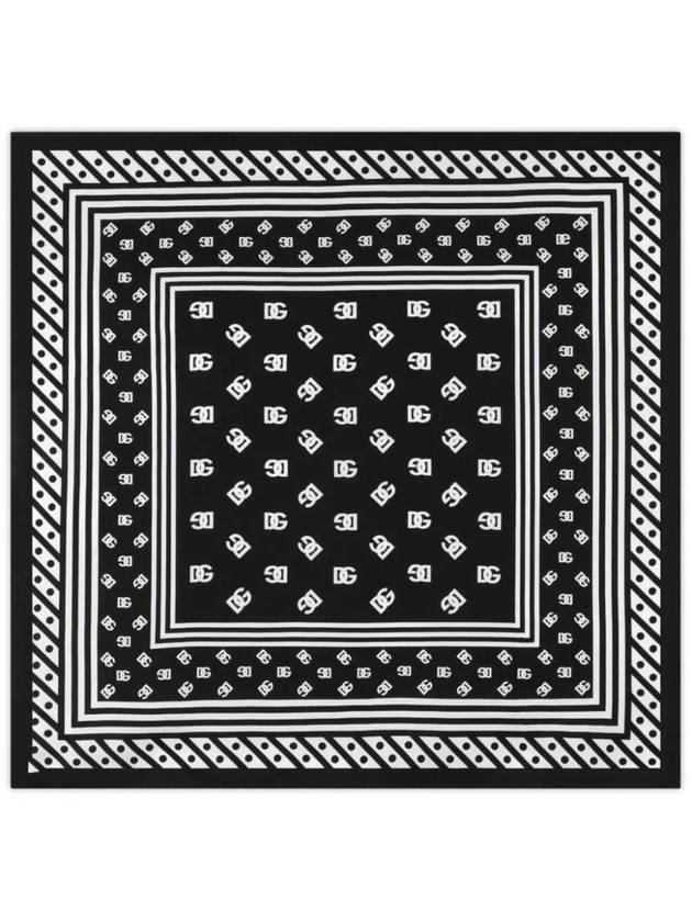 돌체앤가바나 로고 프린트 실크 스카프  FN092RGDB7Z