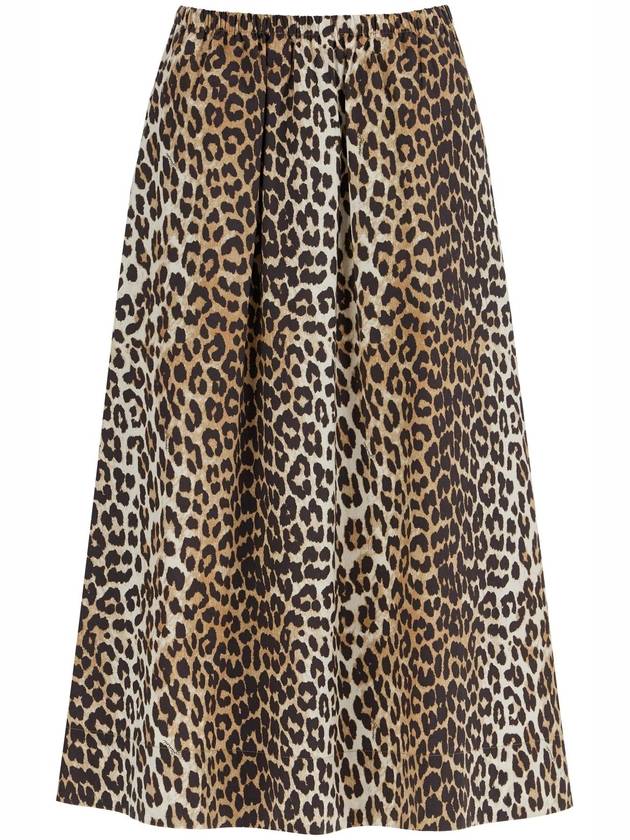 Long Leopard Print Maxi Skirt