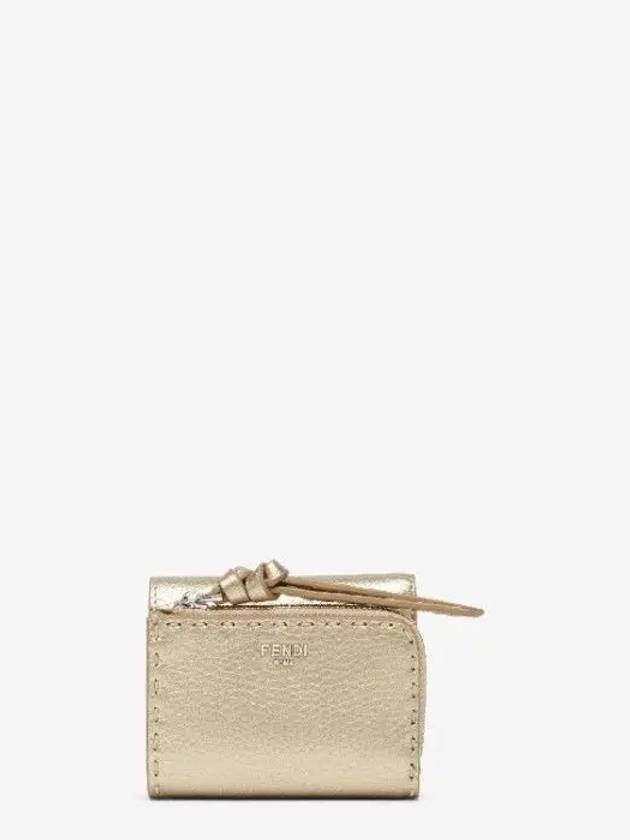 펜디 피카부 마이크로 트라이폴드 반지갑 골드