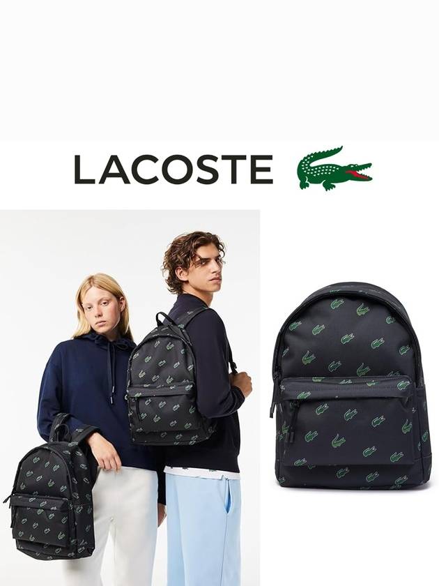 라코스테 크록 프린트 홀리데이 백팩 NH4466HN