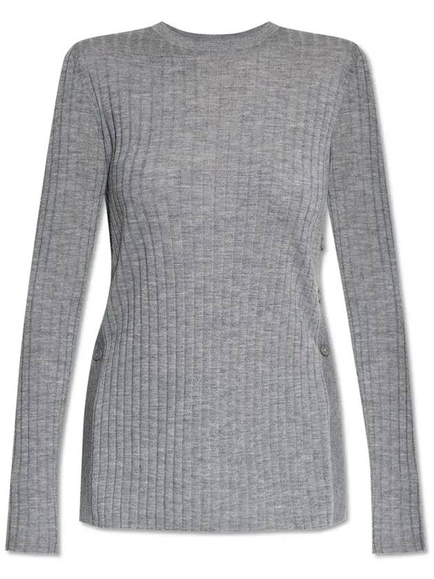 리사 양 리브 니트 버튼 디테일 스웨터 20242280_DARKMIST