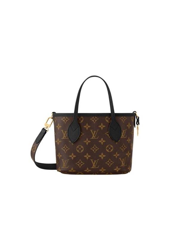 루이비통 네버풀 반둘리에 인사이드 아웃 BB 모노그램 토트 백 블랙