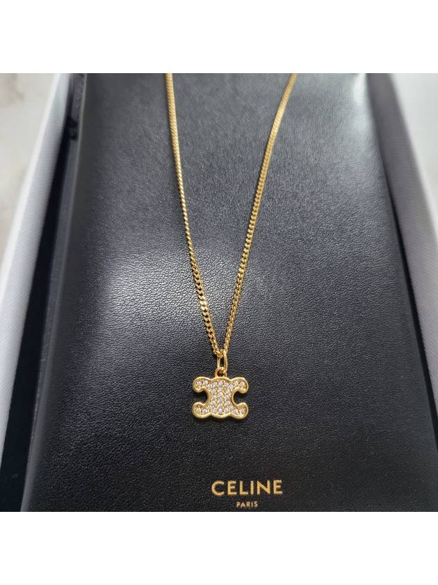 셀린느 목걸이 트리옹프 라인스톤 크리스탈 골드 460GB6BZI 35OR