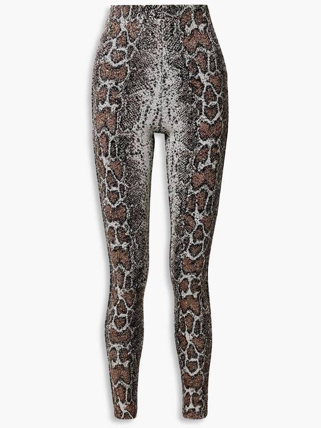 NB07 코만도 여성 팬츠 Snake print sequined stretch jersey leggings 1647597353587237