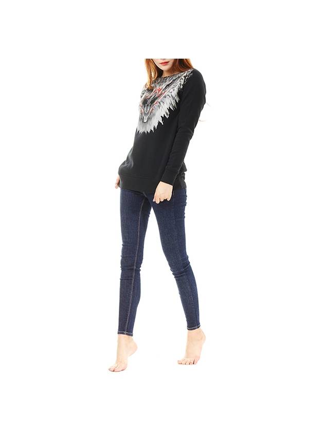 마르셀로불론 백 로고 프린트 코튼 맨투맨 블랙