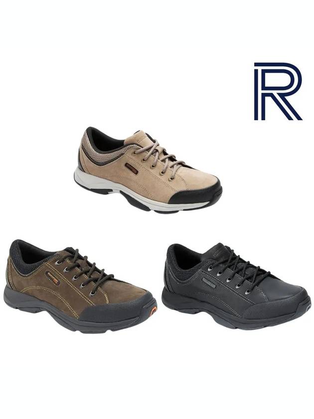 락포트 스니커즈 샹송 레이스업 남성화 신발 다크브라운 베이지 블랙