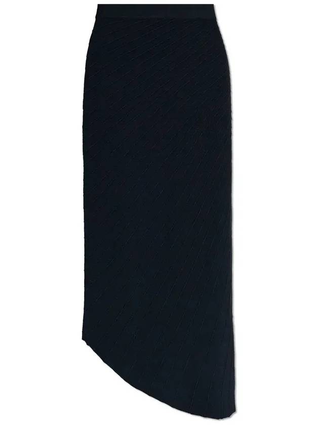 Cult Gaia Ewen 니트 비대칭 미디 스커트 KS3458YN24940_BLK